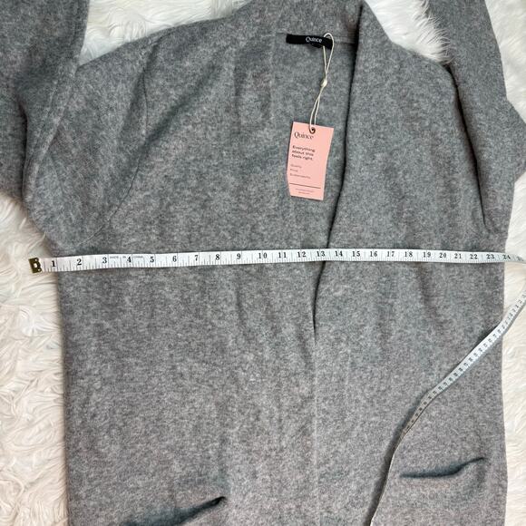 Quince Superfine Merino Wool Sweater Coat Heather Gray Size M NWT SOLD OUT - Picture 4 of 8